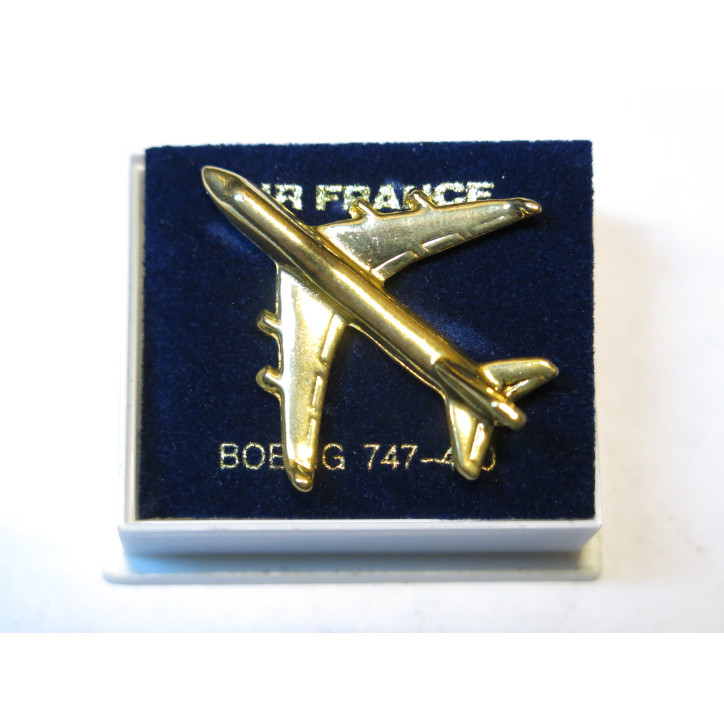 Pin's avion Boeing 747/400 Air France doré ref bo 45