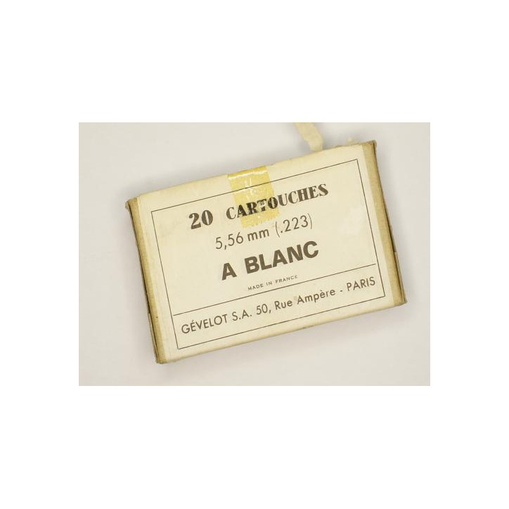 Boite vide  5.56 a blanc Gevelot ref A 122   c28