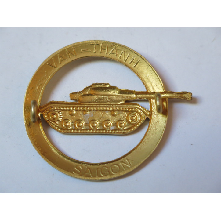 Insigne de béret Tankiste sud Vietnam ARVN Doré 