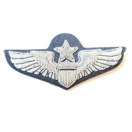 Insigne US pilote senior brodé canetille ref bo 11