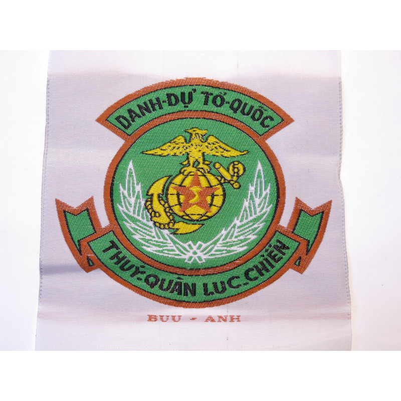 Insigne tissu marine Danh du to quoc  ARVN  fabrication bevo
