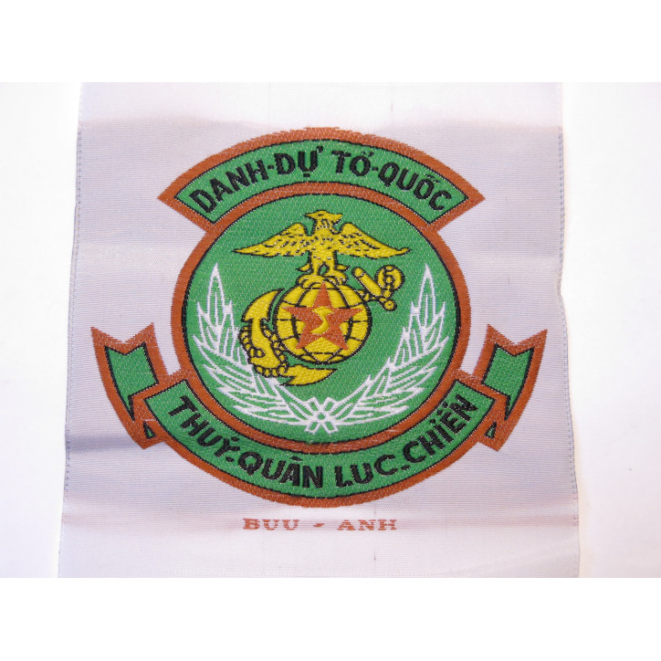 Insigne tissu marine Danh du to quoc  ARVN  fabrication bevo
