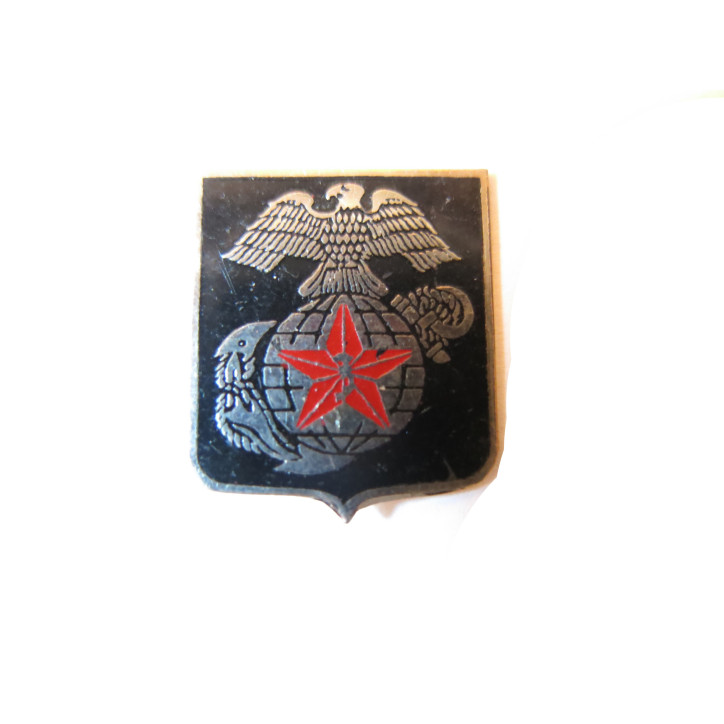 Petit insigne métal USMC ARVN Vietnam ref bo 7 fond noir