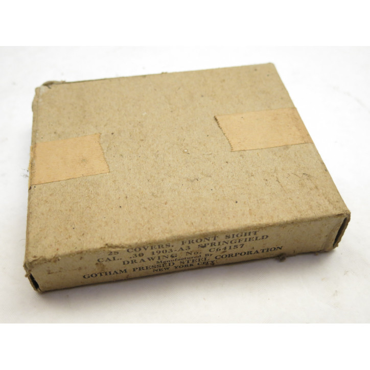 Boite vide ORIGINALE  pour 25 protege guidon Sprinfield 1903   39/45