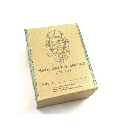 Boite vide masque USAF type A14 daté 1944 ref bo 58