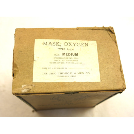 Boite vide masque USAF type A14 daté 1944 ref bo 58