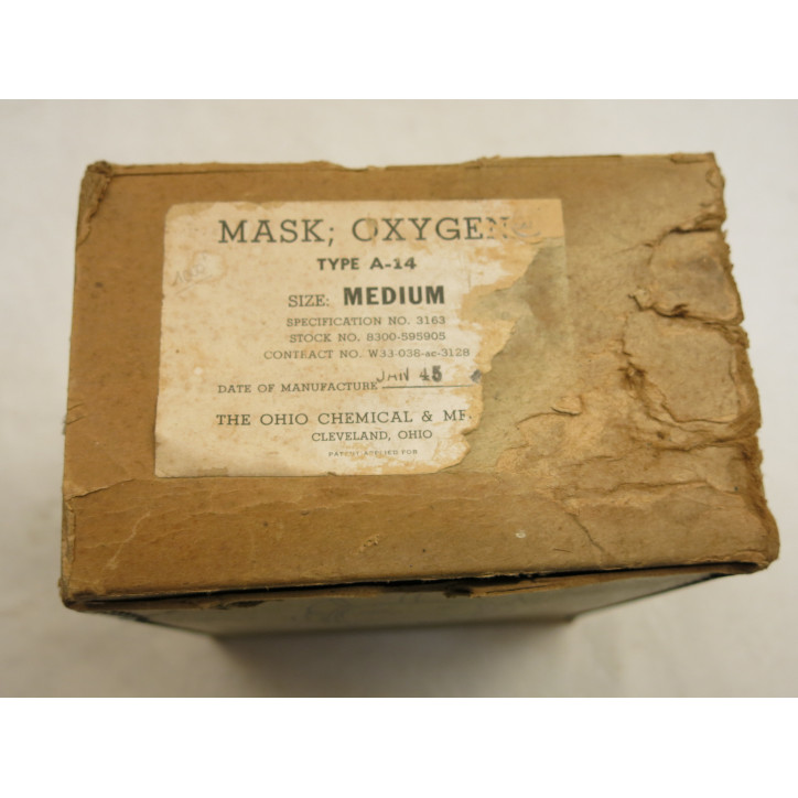 Boite vide masque USAF type A14  daté 1945 ref bo 98 