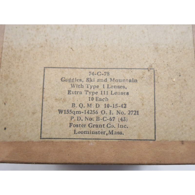 Boite vide originale 10 lunettes Goggles Ski mountain US 39/45 