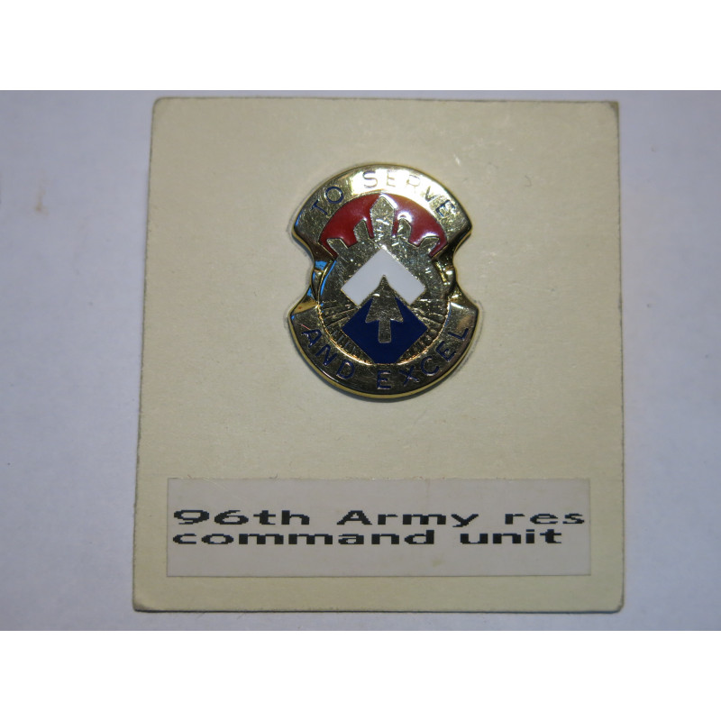 Insigne  96th army res command unit    ref bo10 