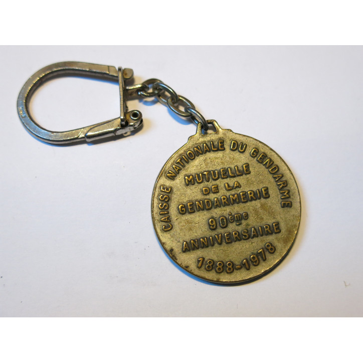 Porte clé 90e anniversaire gendarmerie 1888-1978 ref  bo10 