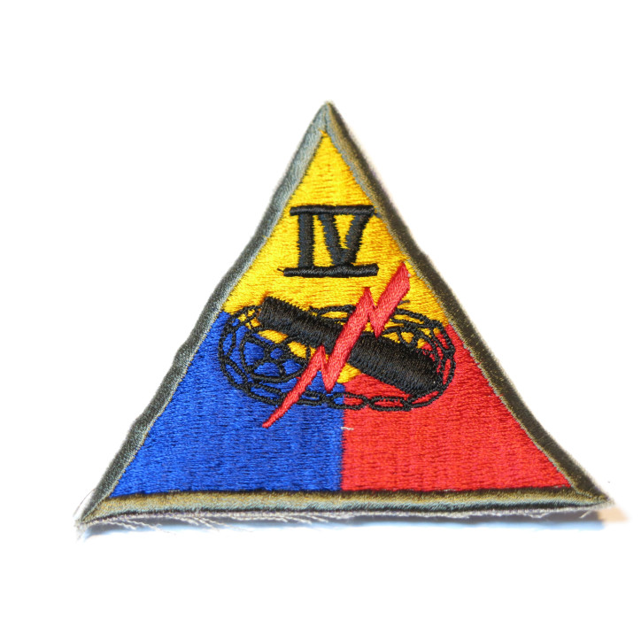 Patch US 4th  Armored  4 corps ww2
