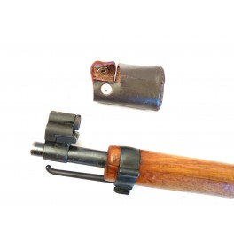 Protège tunnel de dioptre en cuir fusil Schmidt Rubin K31