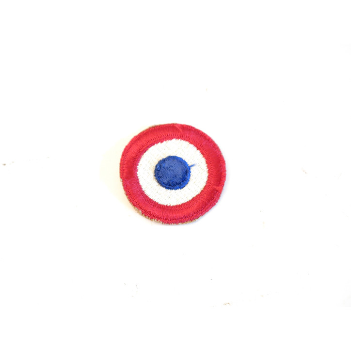 Cocarde originale tissu tricolore France 1944 pour calot  box 189