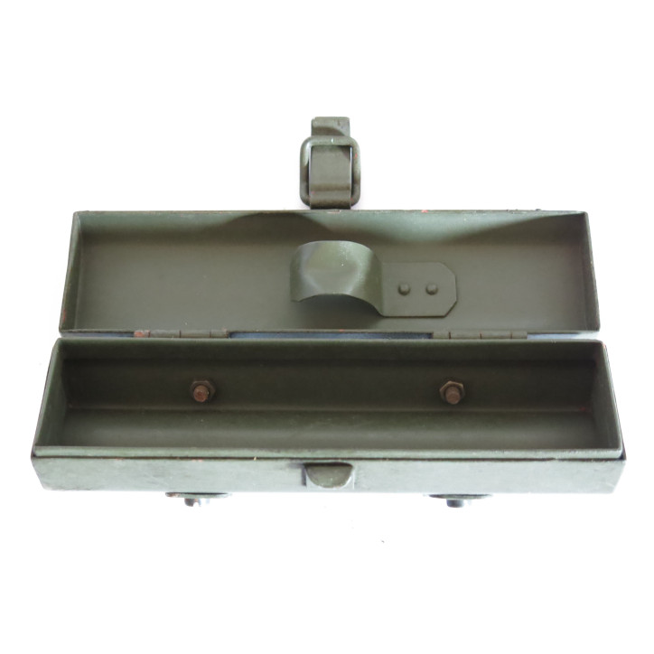 Boite de transport culasse MG42 pour trépied lourd lafette 39/45 verte 