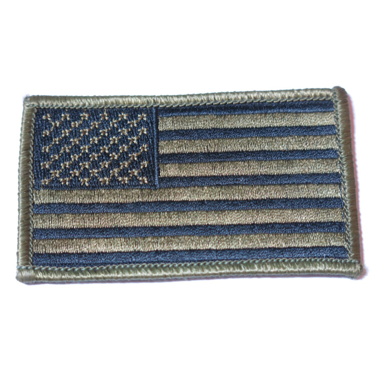 Ecusson tissu drapeau US vert  8 x 5 cm  ref ba 88 