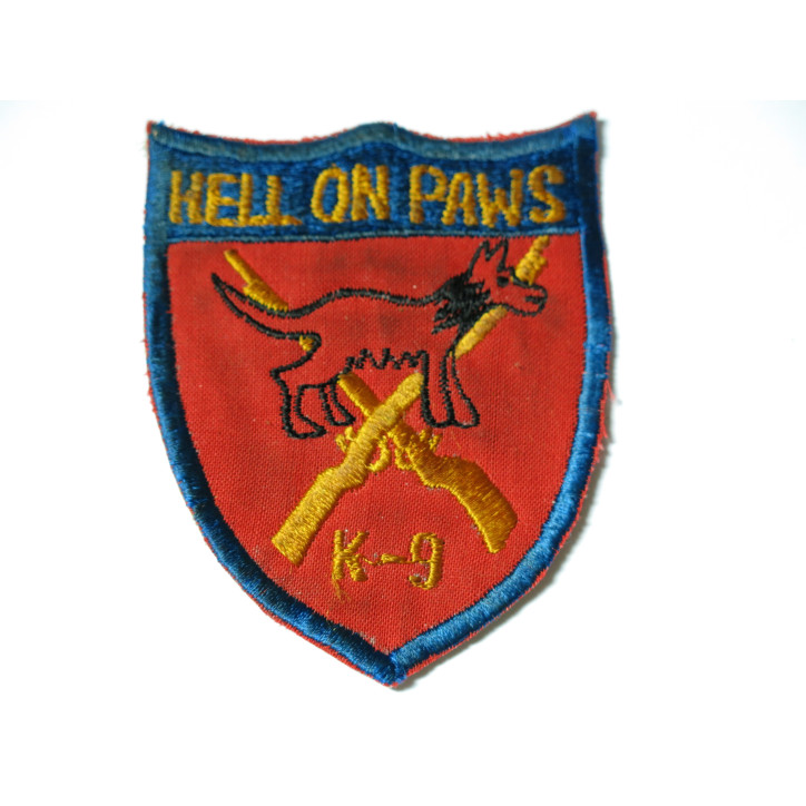 Insigne tissu US Vietnam Hell on Paws K9  ref bo 156