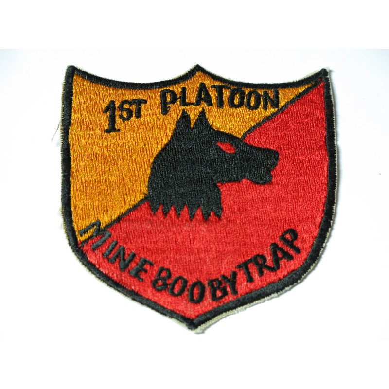 Insigne tissu US Vietnam 1st Platoon mine body trap ref bo 156 