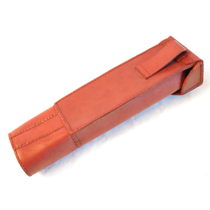 Etui cuir porte lunette couleur fauve repro ref Bru 19