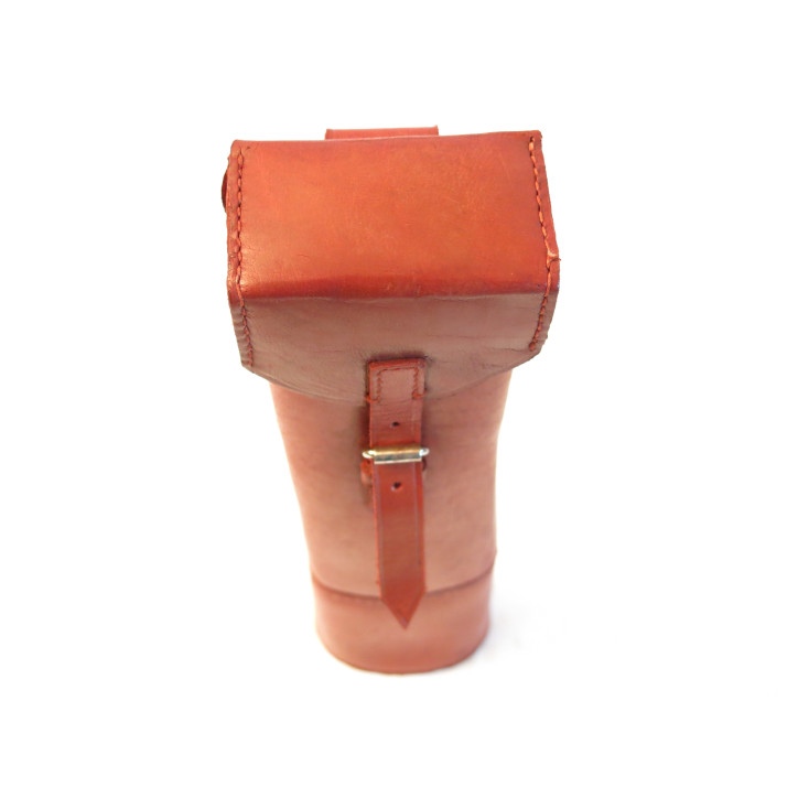 Etui cuir porte lunette couleur fauve repro ref Bru 19