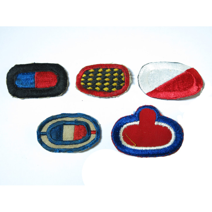 Lot de 5 insignes tissus Para US ref ing 6 bo 148 