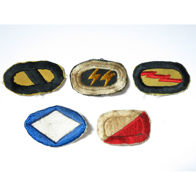 Lot de 5 insignes tissus Para US ref ing 8 bo 148 