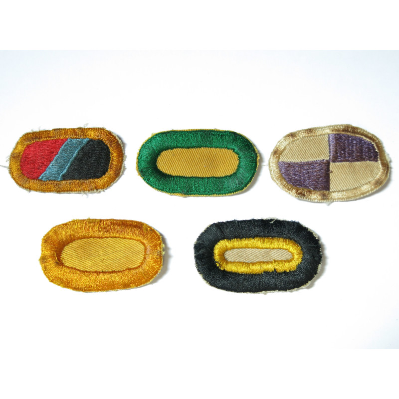 Lot de 5 insignes tissus Para US ref ing 12 bo 148 