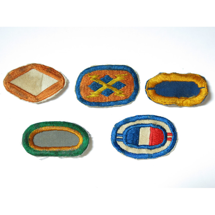Lot de 5 insignes tissus Para US ref ing 16 bo 148 