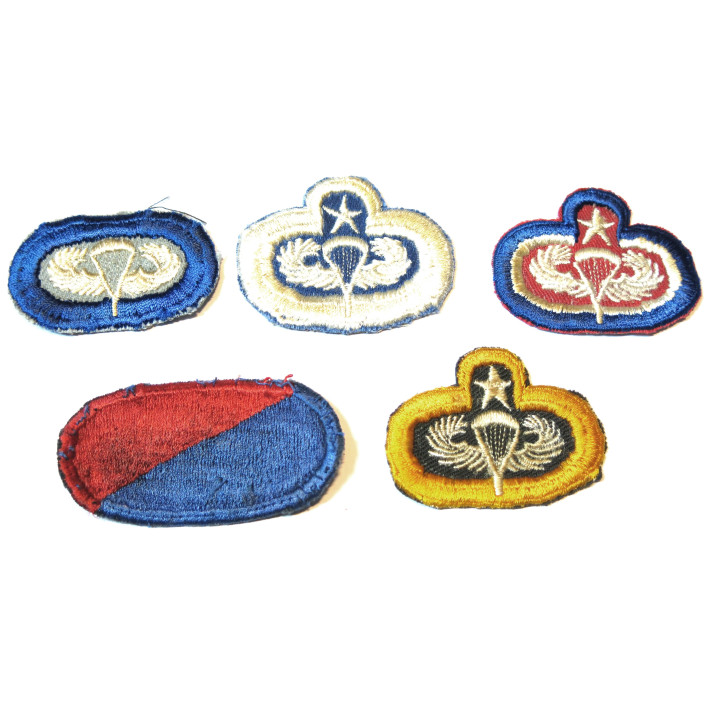 Lot de 5 insignes tissus Para US ref ing 31 bo148 