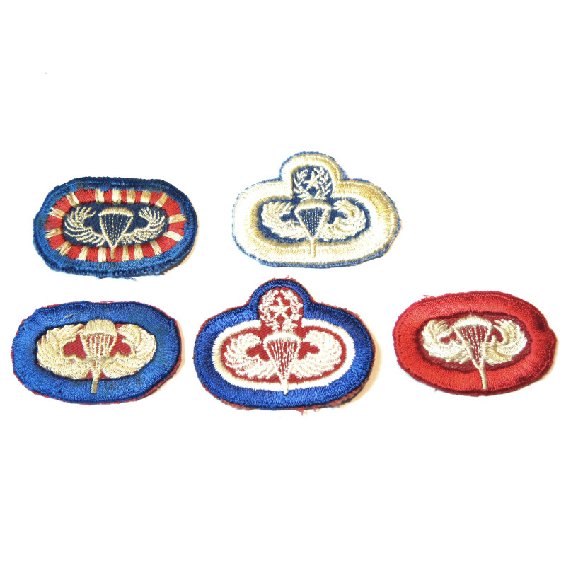 Lot de 5 insignes tissus Para US ref ing 33 bo 148