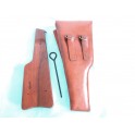 Etui cuir avec crosse bois pistolet GP35