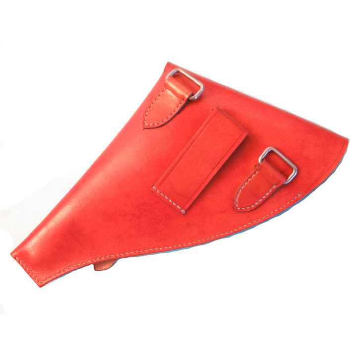 Etui cuir  fauve revolver 1892 modèle plat