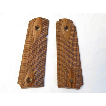 Plaquettes de crosse Colt 45 1911 bois a losange 