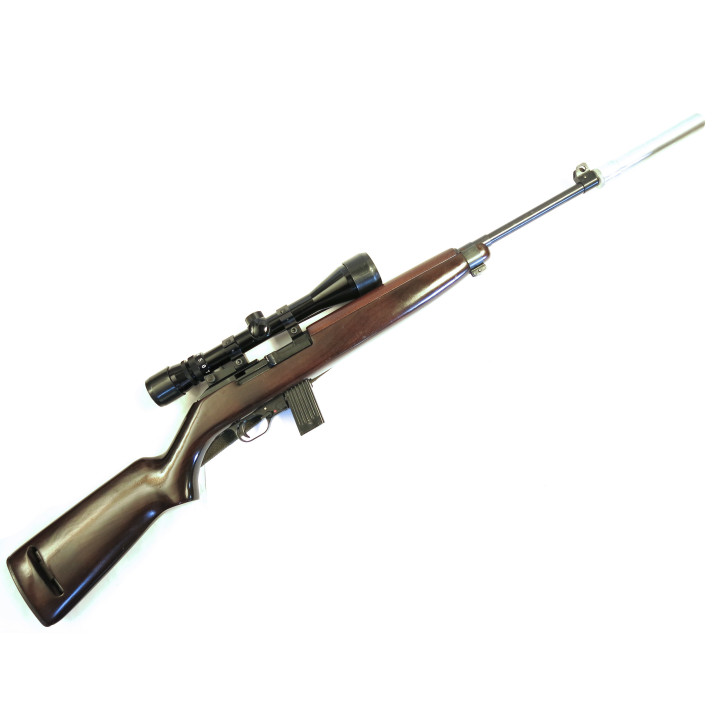Silencieux pour carabine USM1 ERMA calibre 22 long rifle Ref alu bl Silencieux pour carabine USM1 ERMA calibre 22 long rifle Ref alu bl