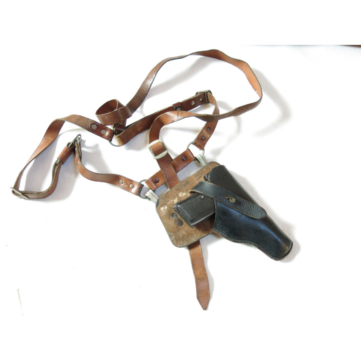 Holsters d'épaule PA en cuir noir REF 4508