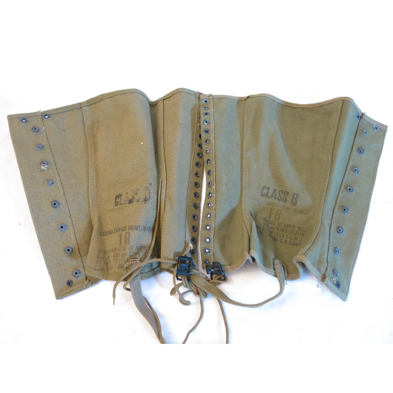 Paire de guetres originales  US army 1942 1R ref gu 789 