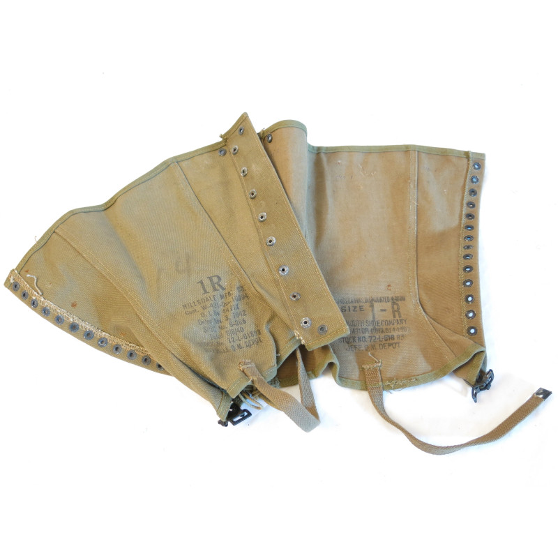 Paire de guetres originales  US army 1942 1R ref gu 820 