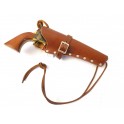 Etui cuir revolver poudre noire type western ref bab 19
