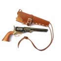 Etui cuir revolver poudre noire type western ref bab 19