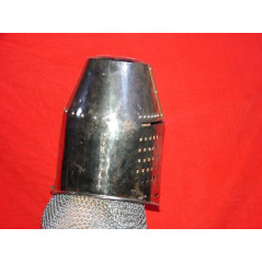 Casque en tôle d'acier médiéval ref 05