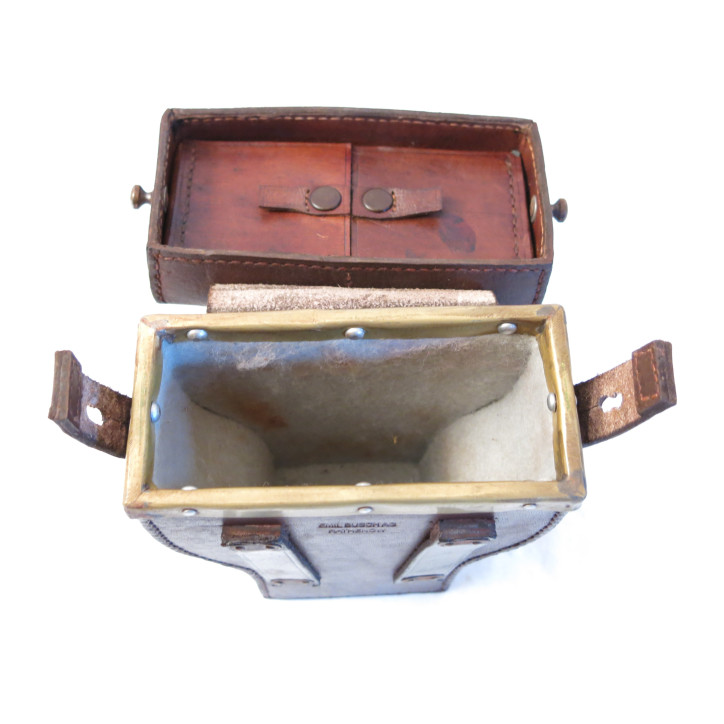 Etui cuir MG 08  pour la  lunette ZF12  Allemande 14/18 