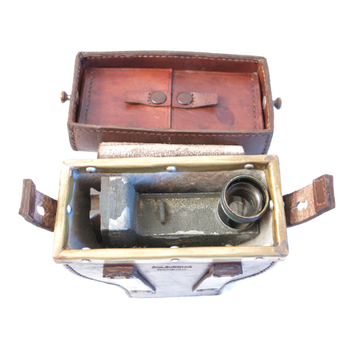 Etui cuir MG 08  pour la  lunette ZF12  Allemande 14/18 