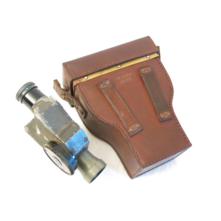 Etui cuir MG 08  pour la  lunette ZF12  Allemande 14/18 