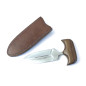 Push dagger coup de poing avec étui cuir brun 