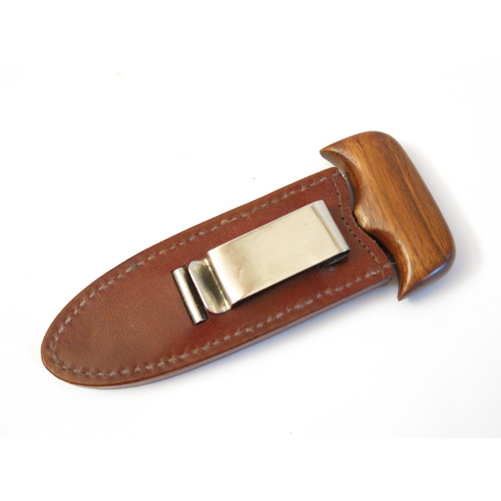 Push dagger coup de poing avec étui cuir brun 