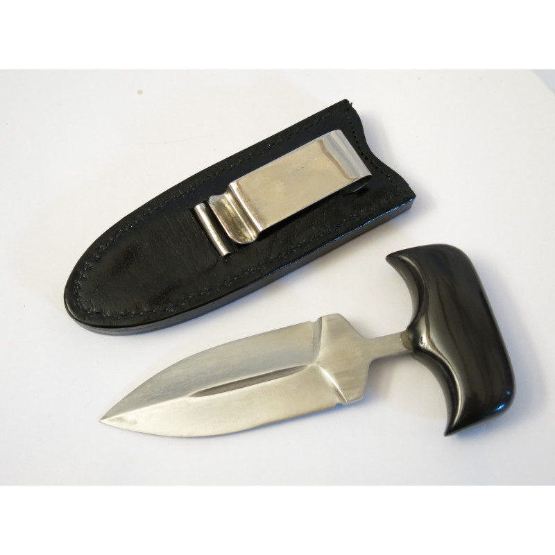 Push dagger with black scabbard