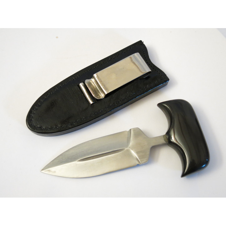 Push dagger with black scabbard