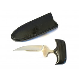Push dagger with black scabbard