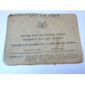 Carnet War ration book four  US 39/45  numero 944914 