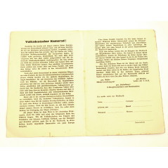 Brochure originale d'engagement Waffen SS France 