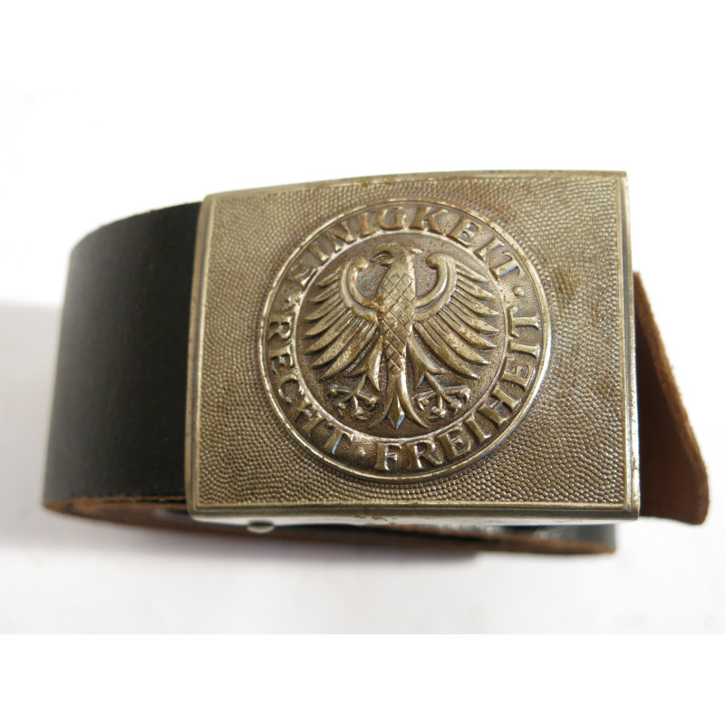 Ceinturon cuir  Allemand BW avec boucle 